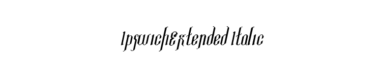 IpswichExtended Italic font preview
