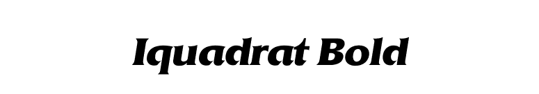 Iquadrat Bold font preview