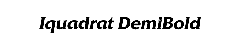Iquadrat DemiBold font preview