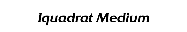 Iquadrat Medium font preview