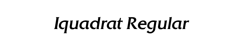 Iquadrat Regular font preview