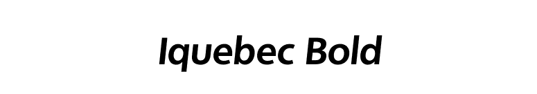 Iquebec Bold font preview
