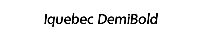 Iquebec DemiBold font preview