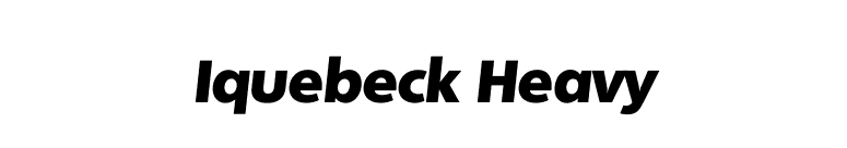 Iquebeck Heavy font preview