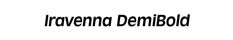 Iravenna DemiBold font preview