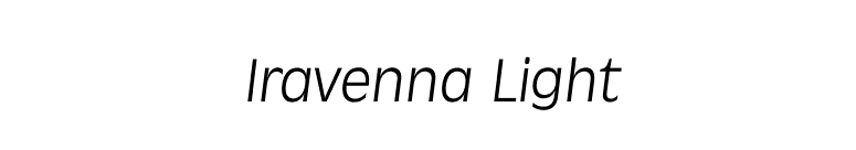 Iravenna Light font preview