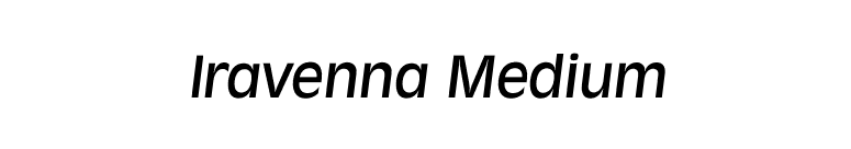 Iravenna Medium font preview
