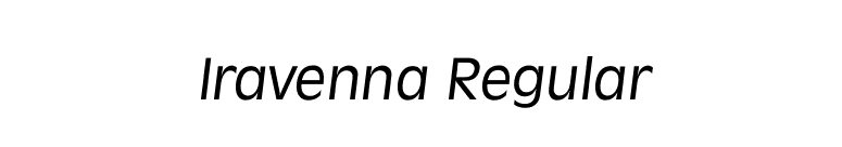 Iravenna Regular font preview