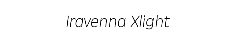 Iravenna Xlight font preview