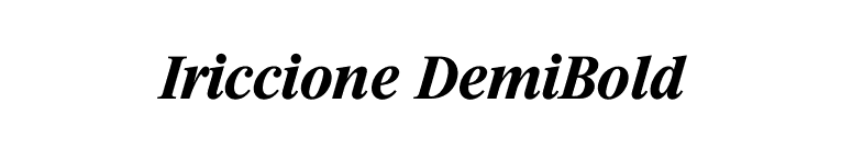 Iriccione DemiBold font preview