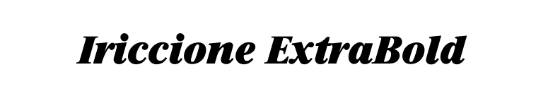 Iriccione ExtraBold font preview