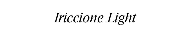 Iriccione Light font preview