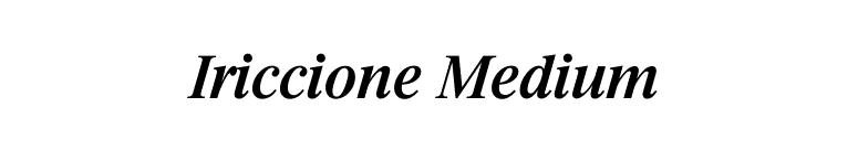 Iriccione Medium font preview