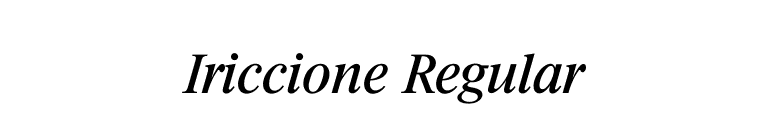 Iriccione Regular font preview