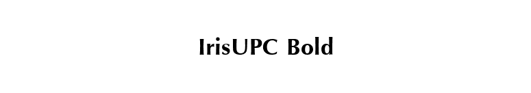 IrisUPC Bold font preview