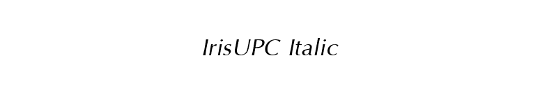 IrisUPC Italic font preview