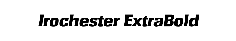 Irochester ExtraBold font preview