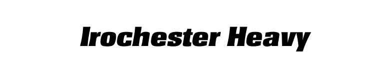 Irochester Heavy font preview