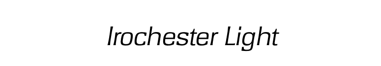 Irochester Light font preview