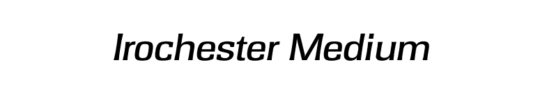 Irochester Medium font preview