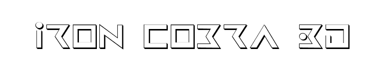 Iron Cobra 3D font preview