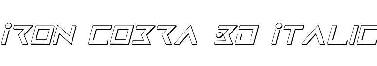 Iron Cobra 3D Italic font preview