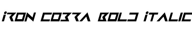 Iron Cobra Bold Italic font preview