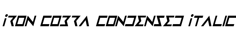 Iron Cobra Condensed Italic font preview