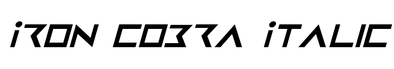 Iron Cobra Italic font preview