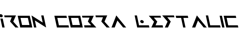 Iron Cobra Leftalic font preview