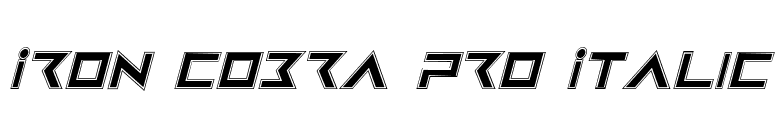 Iron Cobra Pro Italic font preview