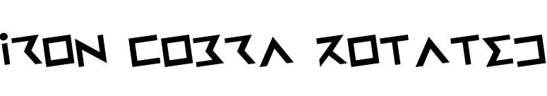 Iron Cobra Rotated font preview