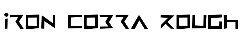 Iron Cobra Rough font preview