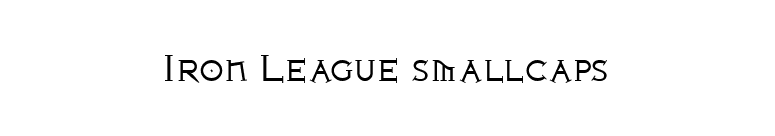 Iron League smallcaps font preview
