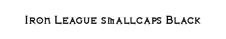 Iron League smallcaps Black font preview