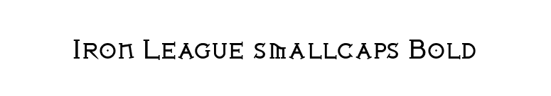 Iron League smallcaps Bold font preview
