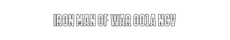 IRON MAN OF WAR 001A NCV font preview