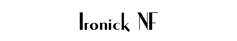 Ironick NF font preview