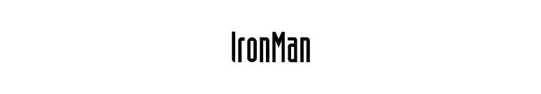 IronMan font preview