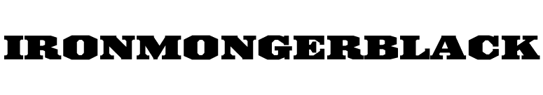 IronmongerBlack font preview