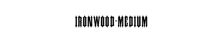 IRONWOOD-Medium font preview