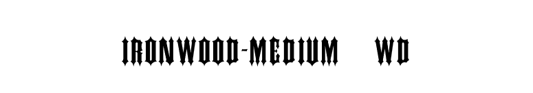 IRONWOOD-Medium Wd font preview