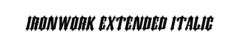 Ironwork Extended Italic font preview
