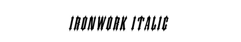 Ironwork Italic font preview