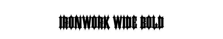 Ironwork Wide Bold font preview