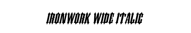 Ironwork Wide Italic font preview