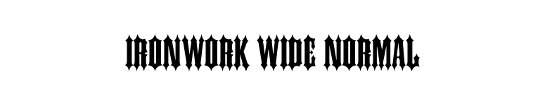 Ironwork Wide Normal font preview