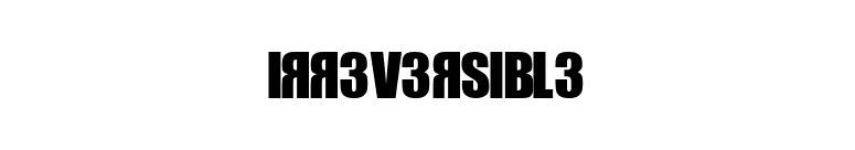 IRR3V3RSIBL3 font preview