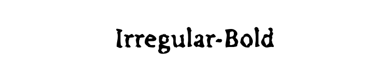 Irregular-Bold font preview