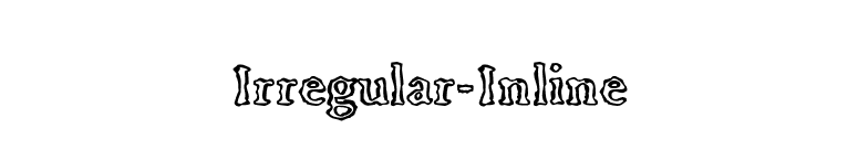 Irregular-Inline font preview